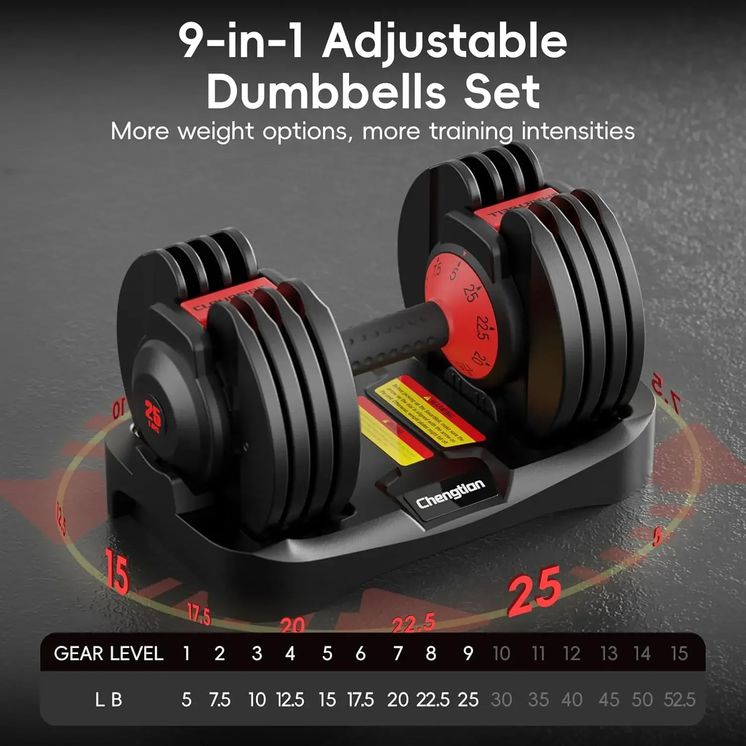 Dumbbell Set - Усовершенствованный регулируемый набор гантелей (2 шт.,