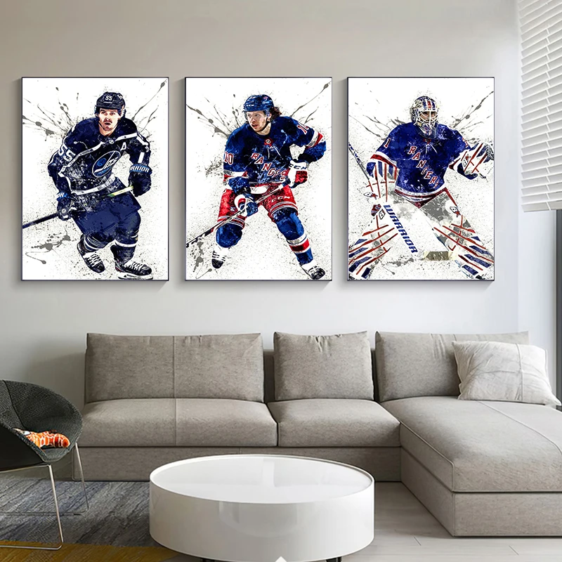Abstract Ice Hockey Portrait S – обзор и цена Sports Equipment Poster