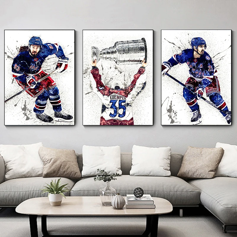Abstract Ice Hockey Portrait S – обзор и цена Sports Equipment Poster