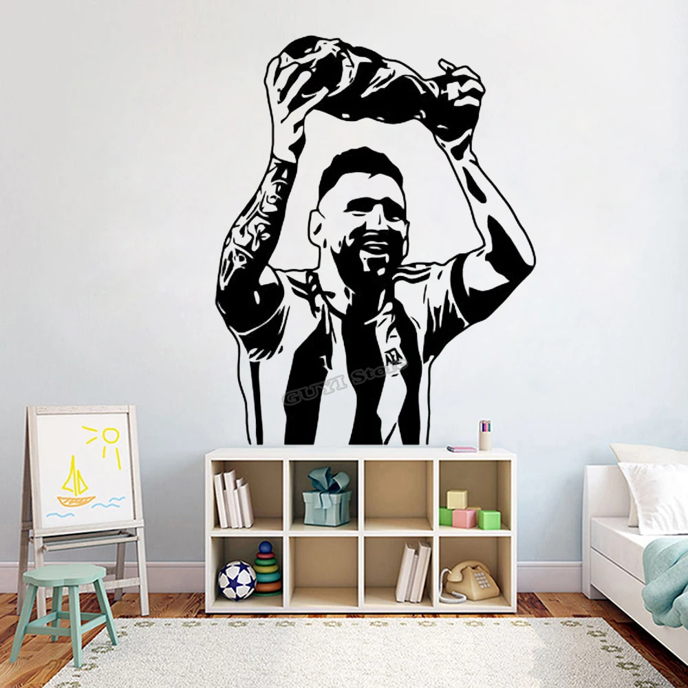 Месси Наклейка на стену Винило – обзор и цена Sports Equipment Poster